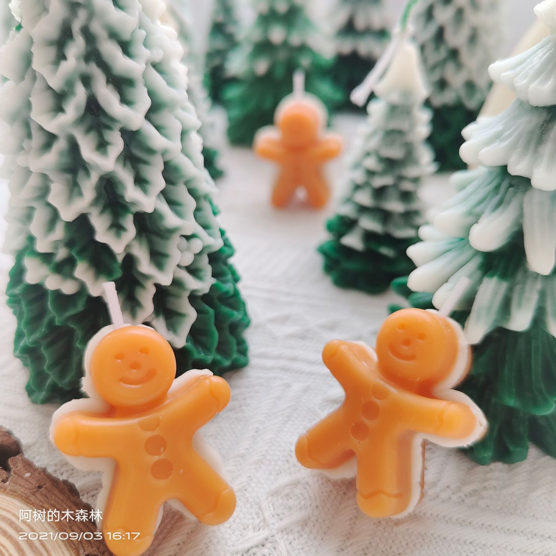 Glow Candle  New Year Gift Gift Gift Big Bean Wax Fragrance Gloves Bear Gingerbread Man Elk Wool