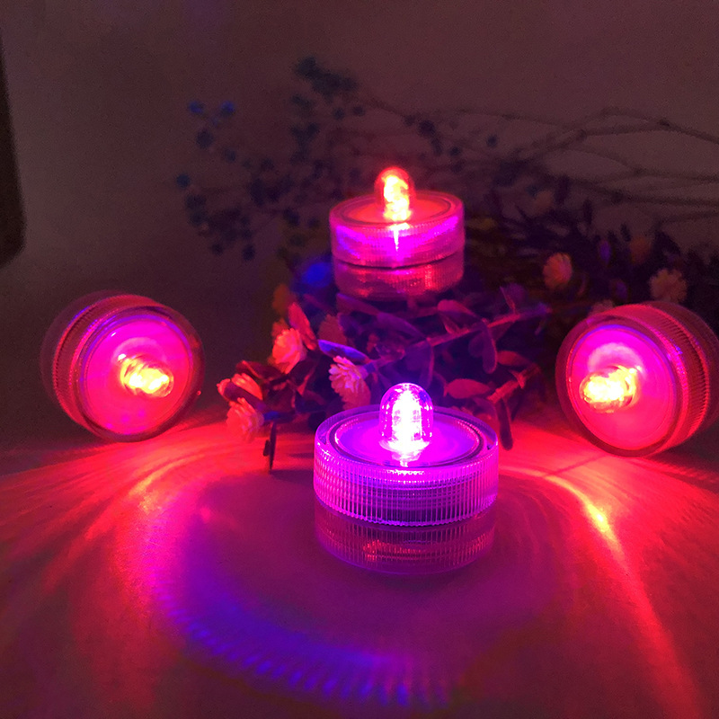 Glow Candle Light Fish Tank Led Waterproof Lamp Banquet Party Decorative Colorful Electric Candle Lamp Candle Light