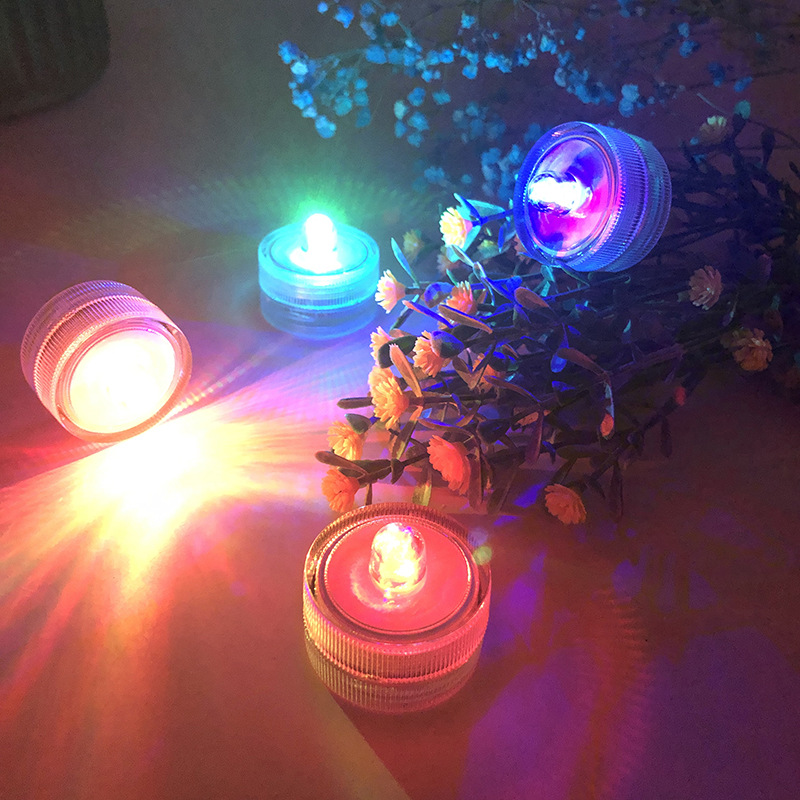 Glow Candle Light Fish Tank Led Waterproof Lamp Banquet Party Decorative Colorful Electric Candle Lamp Candle Light