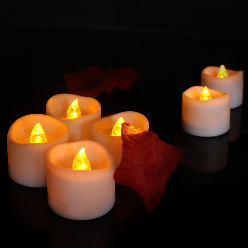 Glow Candle  Concave Wave Mouth Timing Electric Candle Lamp Christmas Decoration LED Candle Timing Function