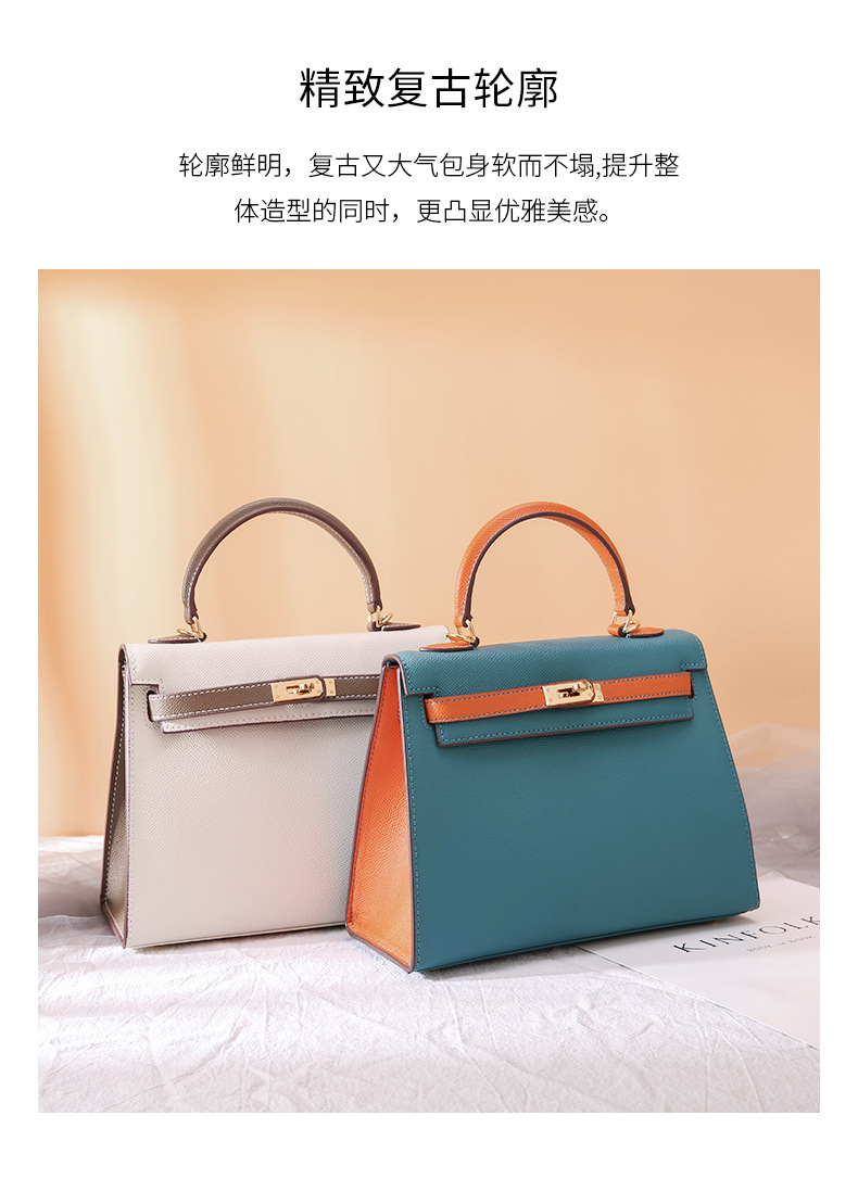 Women's Cow Leather Bag 2021 New Kelly Bag Red Bag Portable Wedding Bride Birkin Bag wedding Bag Women's Cow Leather Bag 2021 New Kelly Bag Red Bag Portable Wedding Bride Birkin Bag wedding Bag