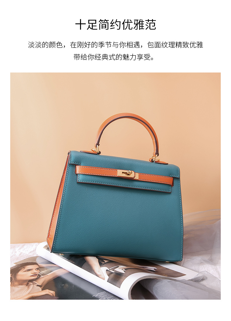 Women's Cow Leather Bag 2021 New Kelly Bag Red Bag Portable Wedding Bride Birkin Bag wedding Bag Women's Cow Leather Bag 2021 New Kelly Bag Red Bag Portable Wedding Bride Birkin Bag wedding Bag