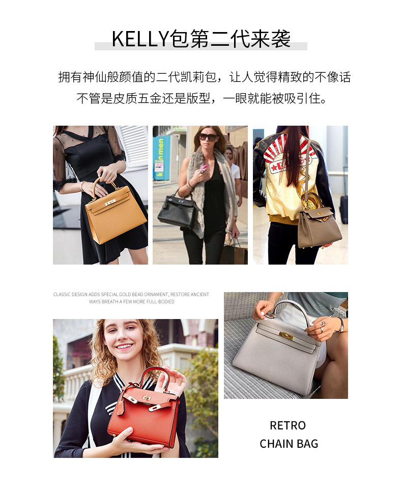 Women's Cow Leather Bag 2021 New Kelly Bag Red Bag Portable Wedding Bride Birkin Bag wedding Bag Women's Cow Leather Bag 2021 New Kelly Bag Red Bag Portable Wedding Bride Birkin Bag wedding Bag