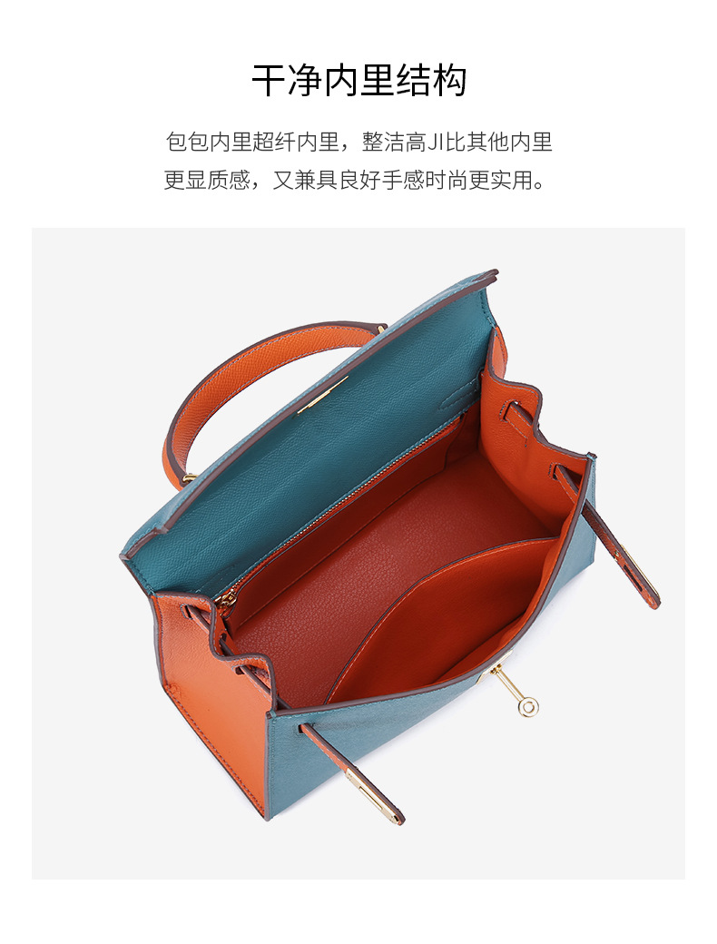 Women's Cow Leather Bag 2021 New Kelly Bag Red Bag Portable Wedding Bride Birkin Bag wedding Bag Women's Cow Leather Bag 2021 New Kelly Bag Red Bag Portable Wedding Bride Birkin Bag wedding Bag