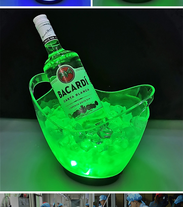 New Ice Bucket Luminous Ice Bucket Single Small Ice Bucket Champagne Bucket Colorful Light Variety Wine Bucket