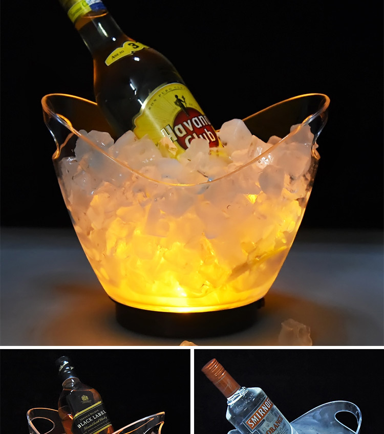 New Ice Bucket Luminous Ice Bucket Single Small Ice Bucket Champagne Bucket Colorful Light Variety Wine Bucket