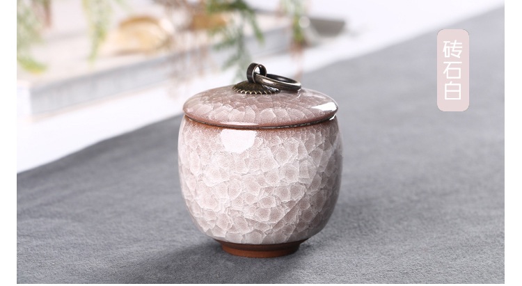 Ice Crack Colorful Sealed Small Jar Portable Tea Containers Cream Traditional Chinese Medicine Small Porcelain Cans Mini