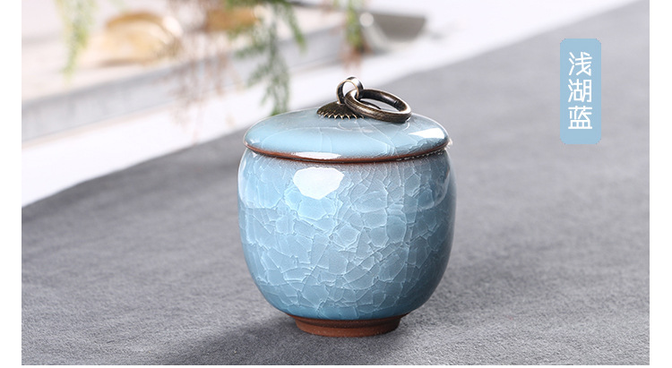 Ice Crack Colorful Sealed Small Jar Portable Tea Containers Cream Traditional Chinese Medicine Small Porcelain Cans Mini