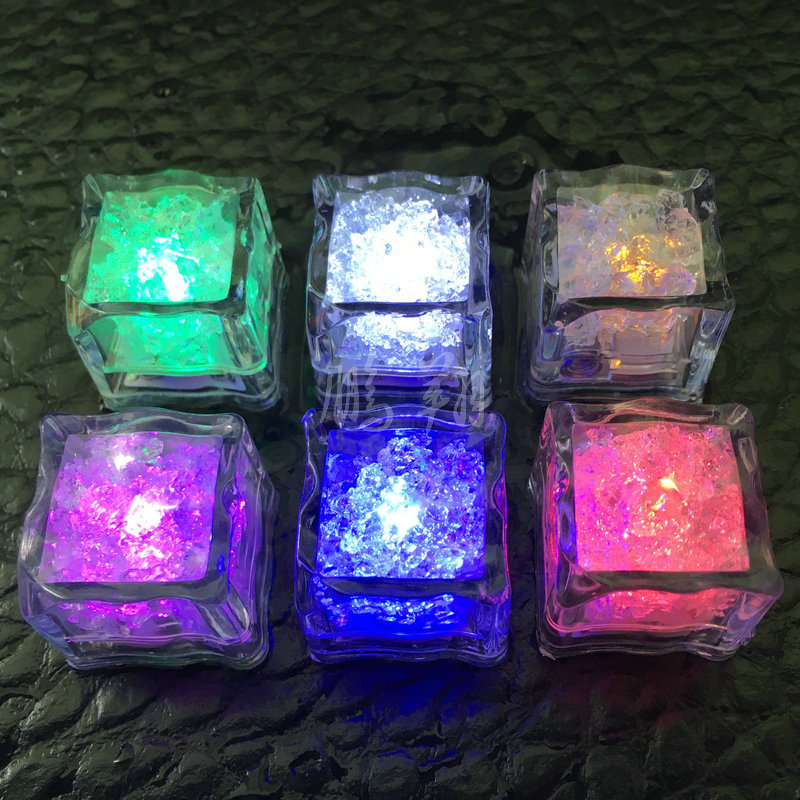 Bar KTV Luminous Ice Light-Emitting Toys into the Water Is Bright Led Colorful Ice Cube Water Sensing Luminous Ice Manufacturer