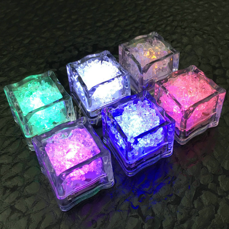Bar KTV Luminous Ice Light-Emitting Toys into the Water Is Bright Led Colorful Ice Cube Water Sensing Luminous Ice Manufacturer