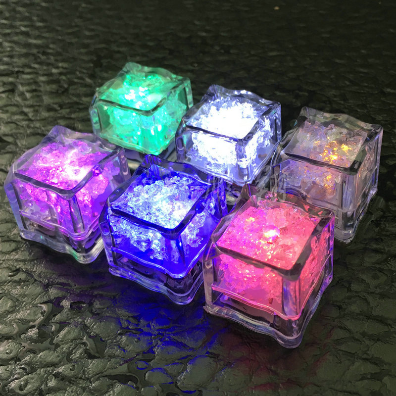 Bar KTV Luminous Ice Light-Emitting Toys into the Water Is Bright Led Colorful Ice Cube Water Sensing Luminous Ice Manufacturer