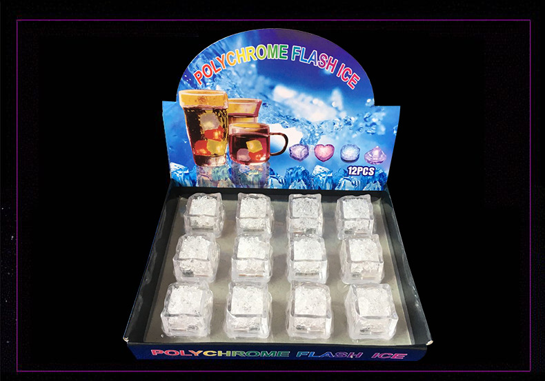 Bar KTV Luminous Ice Light-Emitting Toys into the Water Is Bright Led Colorful Ice Cube Water Sensing Luminous Ice Manufacturer