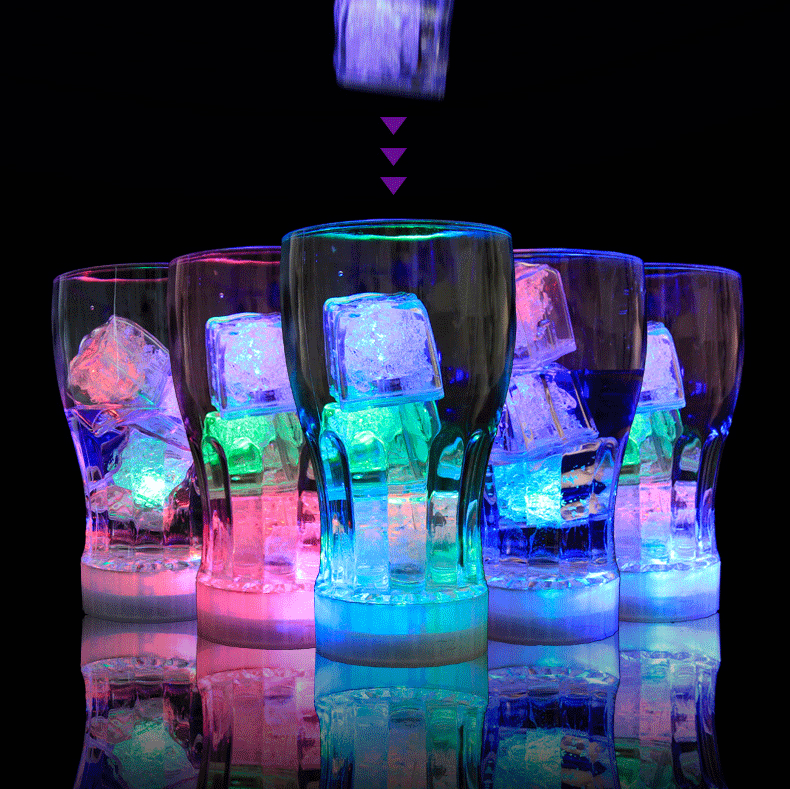 Bar KTV Luminous Ice Light-Emitting Toys into the Water Is Bright Led Colorful Ice Cube Water Sensing Luminous Ice Manufacturer