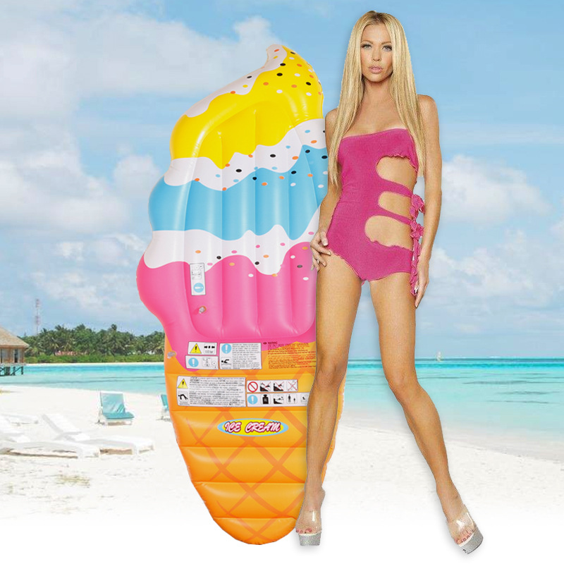 Factory Sales Inflatable Ice Cream Float Adult Swim Ring Floating Deck Chair Floating Bed Colorful Water Ice Cream Spot Factory Sales Inflatable Ice Cream Float Adult Swim Ring Floating Deck Chair Floating Bed Colorful Water Ice Cream Spot