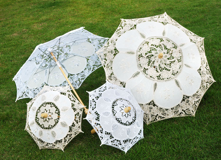 Wedding Lace Umbrella Lace Craft Umbrella Lace Umbrella White Bride Lace Umbrella Photography Props Wedding Supplies Wholesale