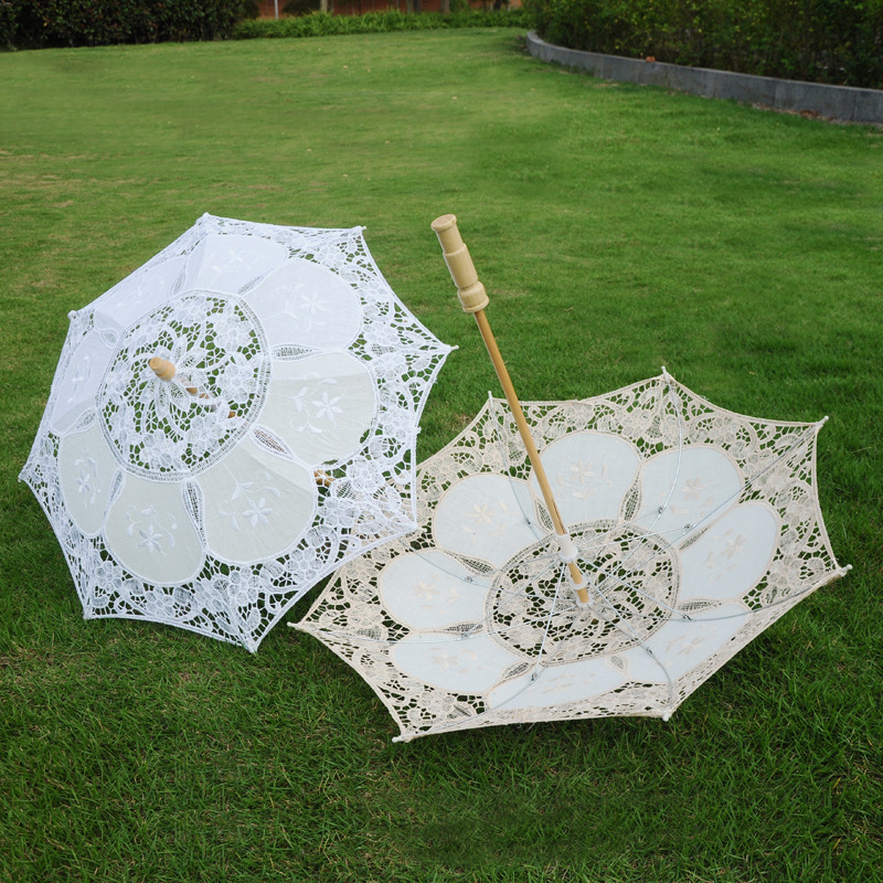Wedding Lace Umbrella Lace Craft Umbrella Lace Umbrella White Bride Lace Umbrella Photography Props Wedding Supplies Wholesale