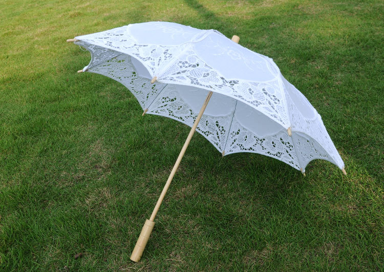 Decorative Umbrella Palace Wedding Lace Umbrella Bride Lace Umbrella White Bridesmaid Flower Girl Wooden Handle Umbrella Decorative Umbrella Palace Wedding Lace Umbrella Bride Lace Umbrella White Bridesmaid Flower Girl Wooden Handle Umbrella