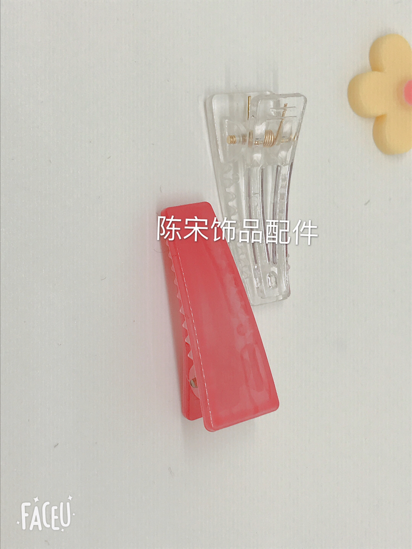 4cm Square Plastic Clip Korean DIY Handmade Barrettes Barrettes