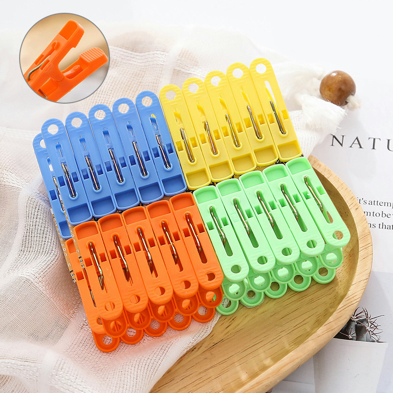 Plastic Drying Clip Thick Plastic Clip Windproof Clip Underwear Clothes Socks&#039; Clip Clothes Pin 20 Pieces