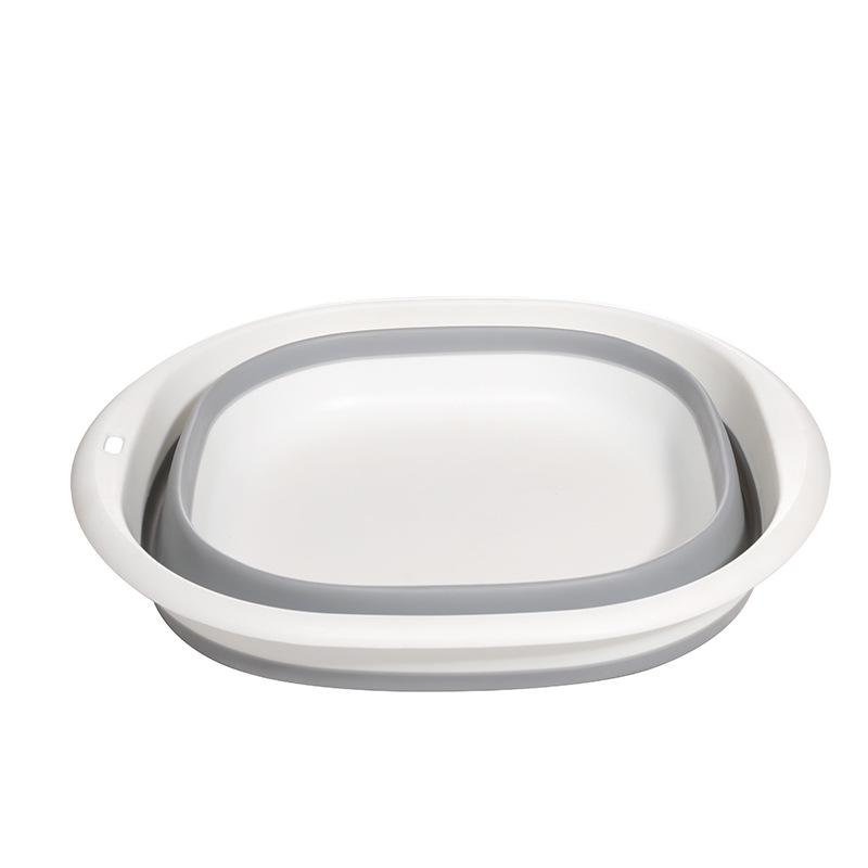 Home Folding Basin Bathroom Laundry Basin Vegetable Basin Outdoor Portable Plastic Basin Multifunctional Retractable Washbasin