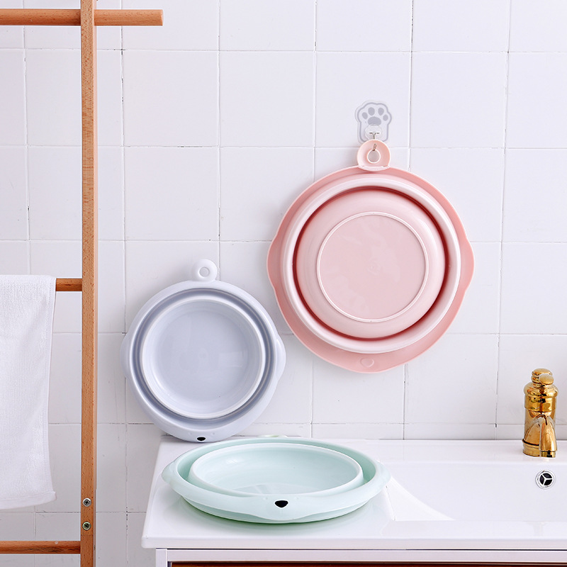 Wholesale Children&#039;s Folding Basin Plastic Basin Hanging Baby Washbasin Daily Necessities