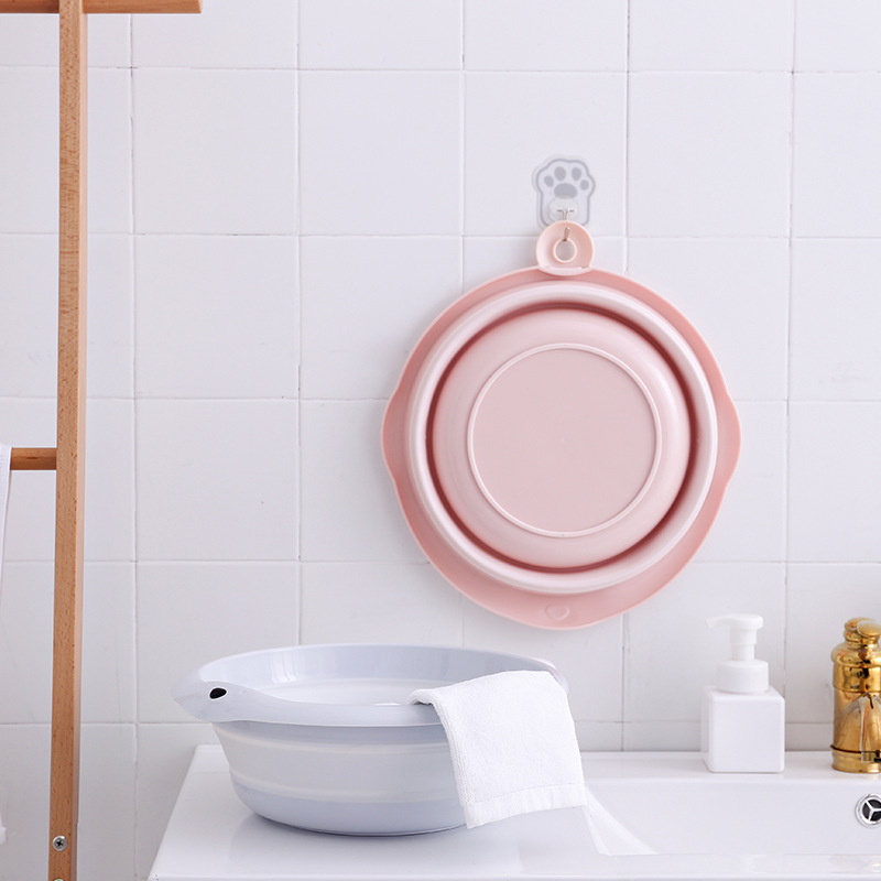 Wholesale Children&#039;s Folding Basin Plastic Basin Hanging Baby Washbasin Daily Necessities