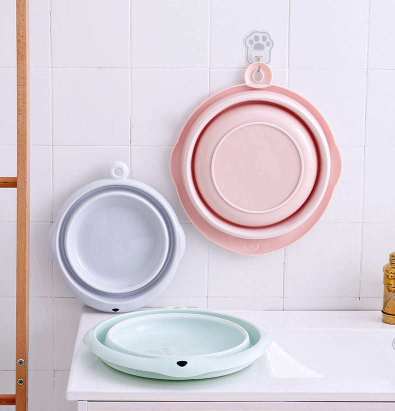 Wholesale Children's Folding Basin Plastic Basin Hanging Baby Washbasin Daily Necessities Wholesale Children's Folding Basin Plastic Basin Hanging Baby Washbasin Daily Necessities