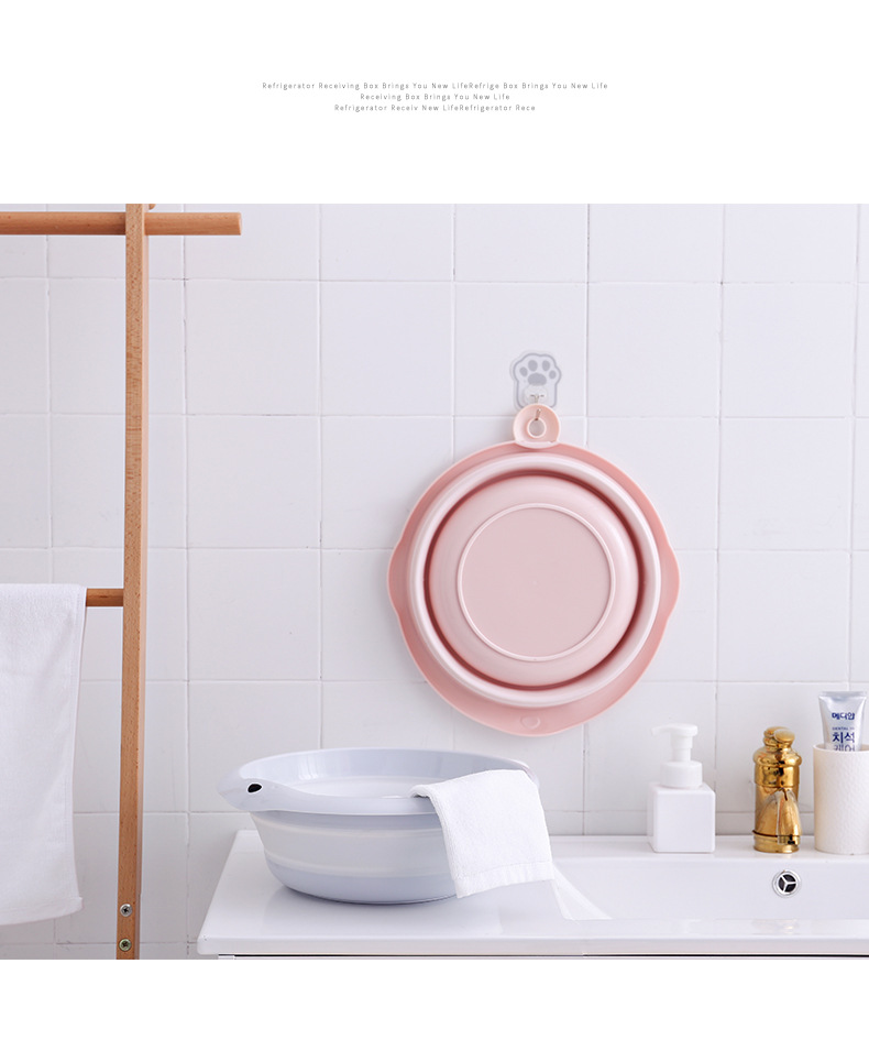 Wholesale Children's Folding Basin Plastic Basin Hanging Baby Washbasin Daily Necessities Wholesale Children's Folding Basin Plastic Basin Hanging Baby Washbasin Daily Necessities