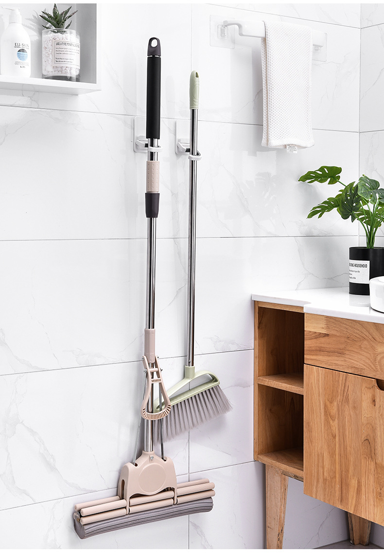 Mop hooks are non-perforated, non-marked, wall-mounted toilet fixed to receive and hang Broom Mop Clamps Mop hooks are non-perforated, non-marked, wall-mounted toilet fixed to receive and hang Broom Mop Clamps