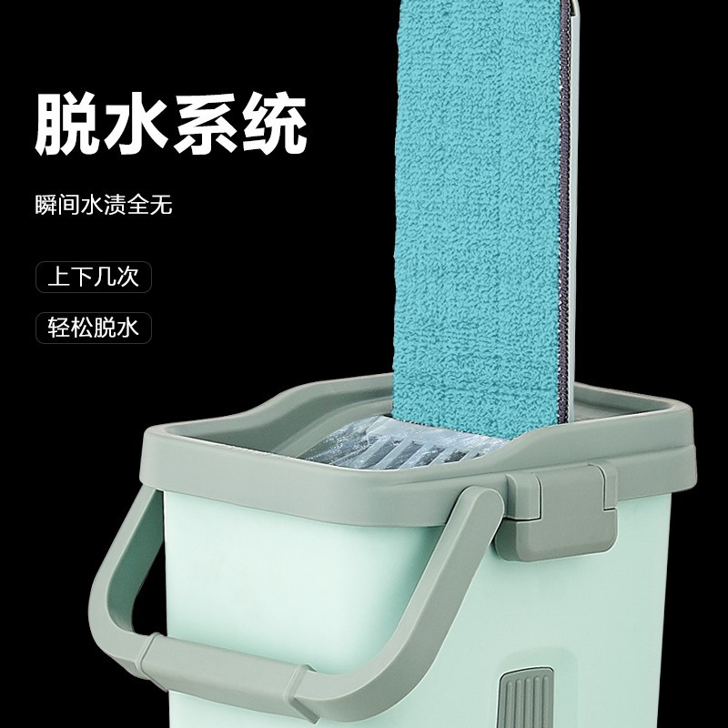 Lazy Mop Hand Wash-Free Household Rotating Flat Mop Floor Mop Wet and Dry Pier Tobo Para Coleto Set