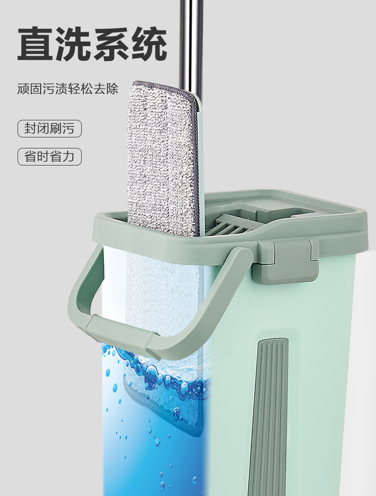Lazy Mop Hand Wash-Free Household Rotating Flat Mop Floor Mop Wet and Dry Pier Tobo Para Coleto Set Lazy Mop Hand Wash-Free Household Rotating Flat Mop Floor Mop Wet and Dry Pier Tobo Para Coleto Set