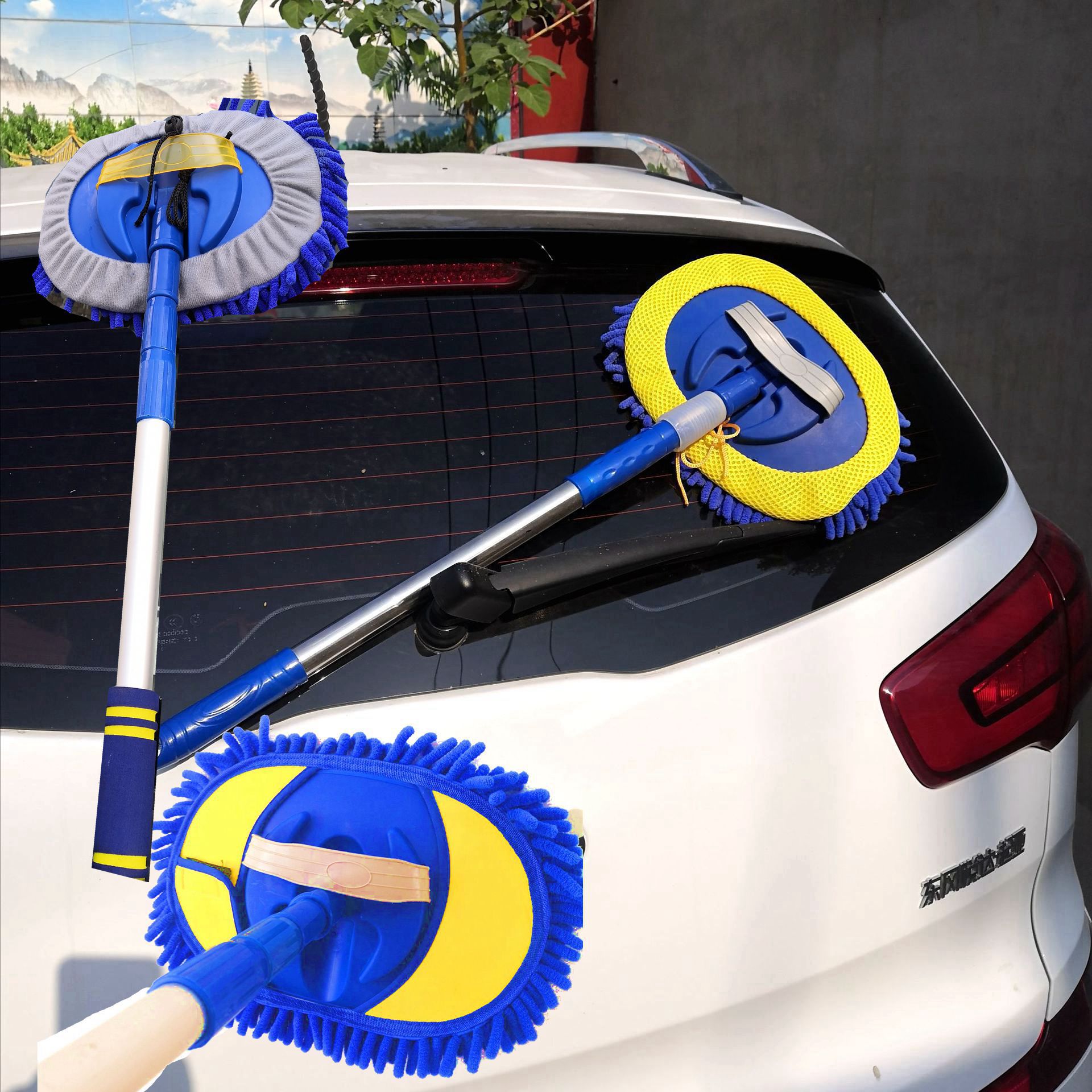 Multifunctional Chenille Car Dust Remover High-End Rotating Car Wash Mop Milk Silk Car Wash Brush Factory Direct Sales Multifunctional Chenille Car Dust Remover High-End Rotating Car Wash Mop Milk Silk Car Wash Brush Factory Direct Sales