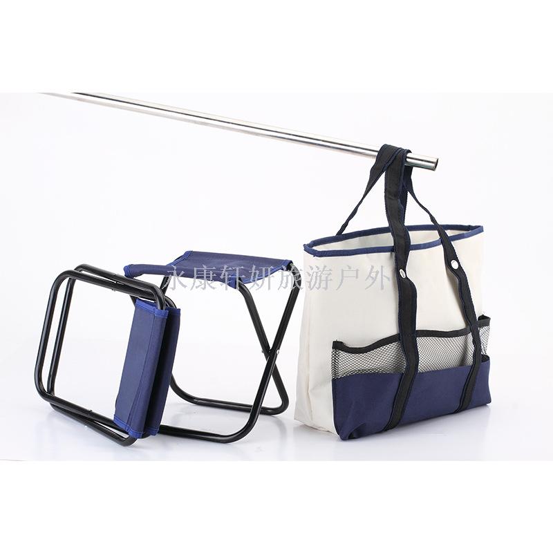 Leisure fishing chair ice bag outdoor folding stool multi-function Oxford cloth leisure stool folding stool ice bag