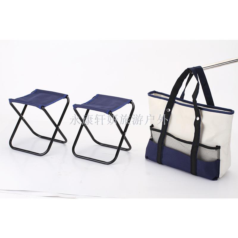 Leisure fishing chair ice bag outdoor folding stool multi-function Oxford cloth leisure stool folding stool ice bag