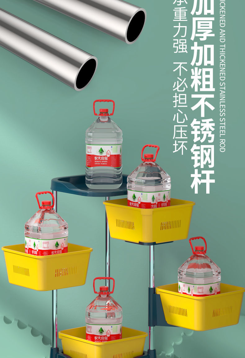 Kitchen Rotating Storage Rack Kitchen Special Disassembly Multi-Functional Vegetable Basket Vegetable Floor Multi-Layer Corner Storage Rack Kitchen Rotating Storage Rack Kitchen Special Disassembly Multi-Functional Vegetable Basket Vegetable Floor Multi-Layer Corner Storage Rack