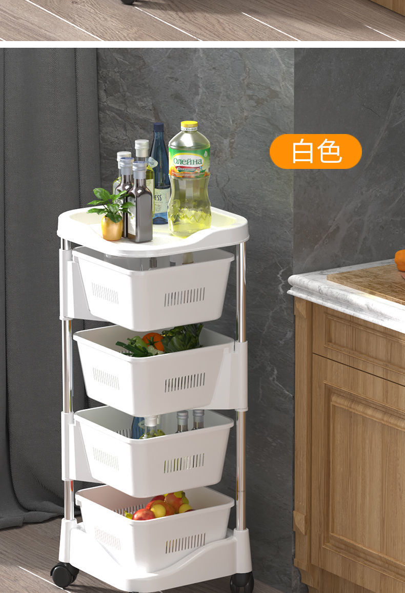 Kitchen Rotating Storage Rack Kitchen Special Disassembly Multi-Functional Vegetable Basket Vegetable Floor Multi-Layer Corner Storage Rack Kitchen Rotating Storage Rack Kitchen Special Disassembly Multi-Functional Vegetable Basket Vegetable Floor Multi-Layer Corner Storage Rack