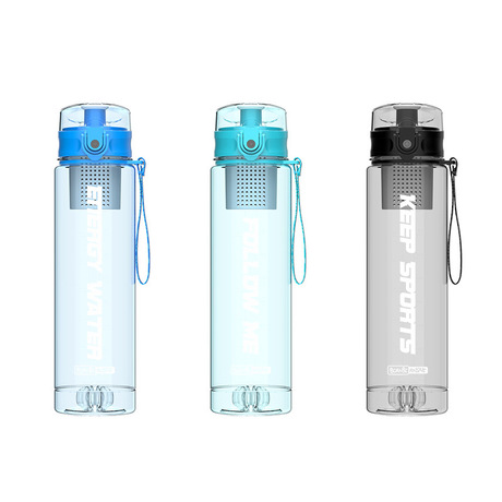 Beanbeanlove 1000ml Cup Large Capacity Plastic Cup Sports Bottle Portable Students Sports Cup with Scale Kettle