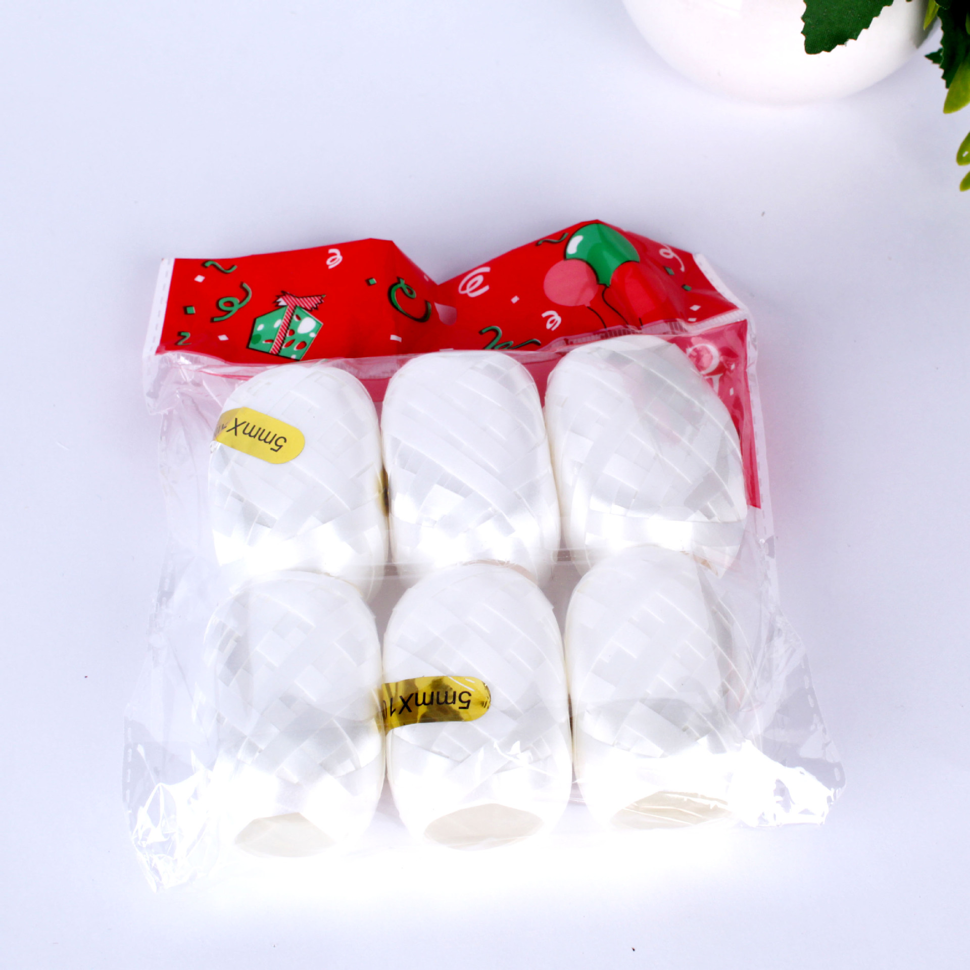 10 M Rugby Floating Balloon Rope Gift Ribbon Tie Rope Color Stripes Hanging Rope Birthday Party Wedding Supplies