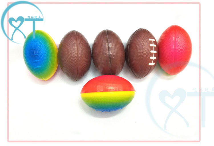 Factory Direct Sales Children's Sports Toy Ball PU Foam Sponge Elastic Ball 9cmpu Ball Rugby Wholesale