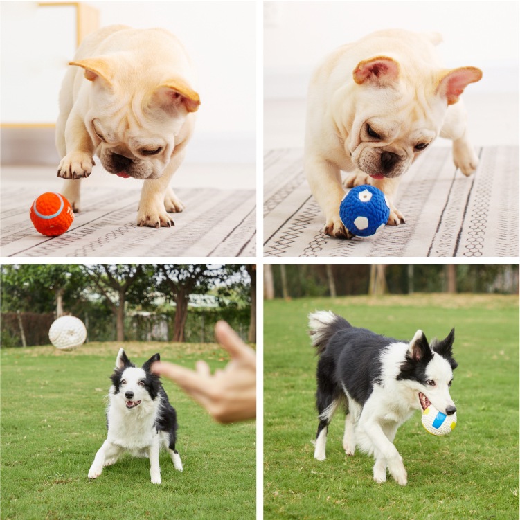 Yite Factory Direct Sales Internet Hot Dog Toy Latex Rugby Tennis Dog Bite Vocal Ball Pet Toy