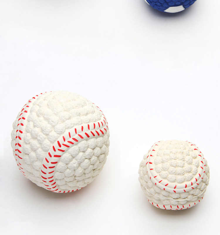 Yite Factory Direct Sales Internet Hot Dog Toy Latex Rugby Tennis Dog Bite Vocal Ball Pet Toy