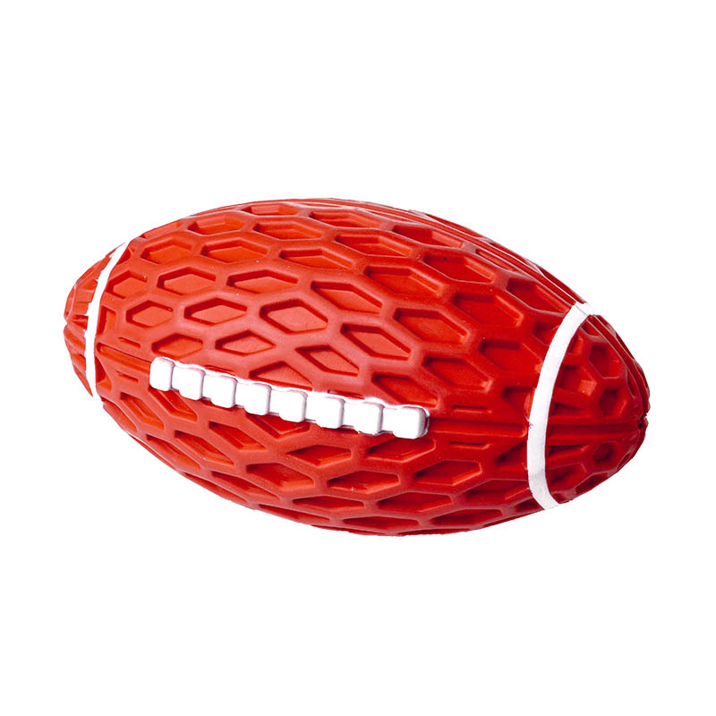 Pet Toys Bite-Resistant Vocalization Rugby Dog Relieving Stuffy Rubber Molar Interactive Pet Supplies Wholesale