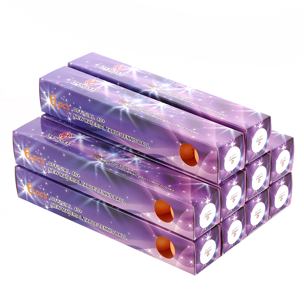 New Material ABS Samsung 6pcs Color Box Package Table Tennis Factory Direct Sales