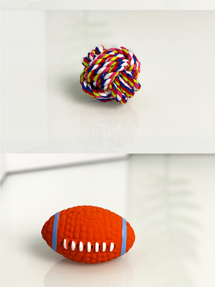 Dog Toy Sound Knot Rope Bite-Resistant Ball Vent Molar Plush Slippers Tug of War Dinosaur Puppy Bell Ball Wild Goose