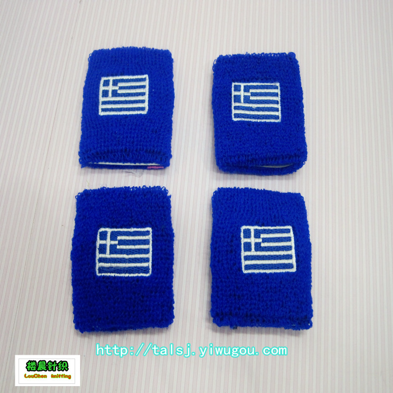 The environmental quality of cashmere knitted Flag of Greece Wristband Wrist Cuff custom material