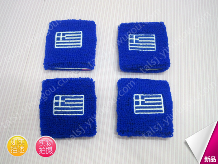 The environmental quality of cashmere knitted Flag of Greece Wristband Wrist Cuff custom material The environmental quality of cashmere knitted Flag of Greece Wristband Wrist Cuff custom material