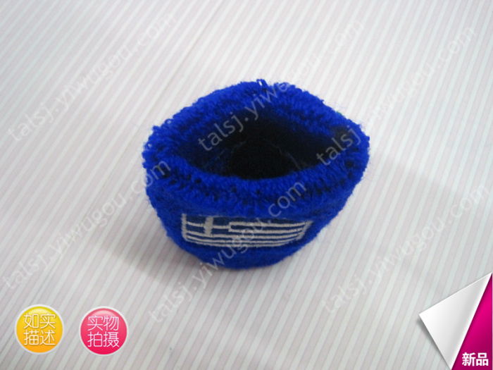 The environmental quality of cashmere knitted Flag of Greece Wristband Wrist Cuff custom material The environmental quality of cashmere knitted Flag of Greece Wristband Wrist Cuff custom material