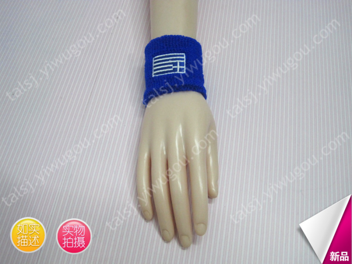 The environmental quality of cashmere knitted Flag of Greece Wristband Wrist Cuff custom material The environmental quality of cashmere knitted Flag of Greece Wristband Wrist Cuff custom material