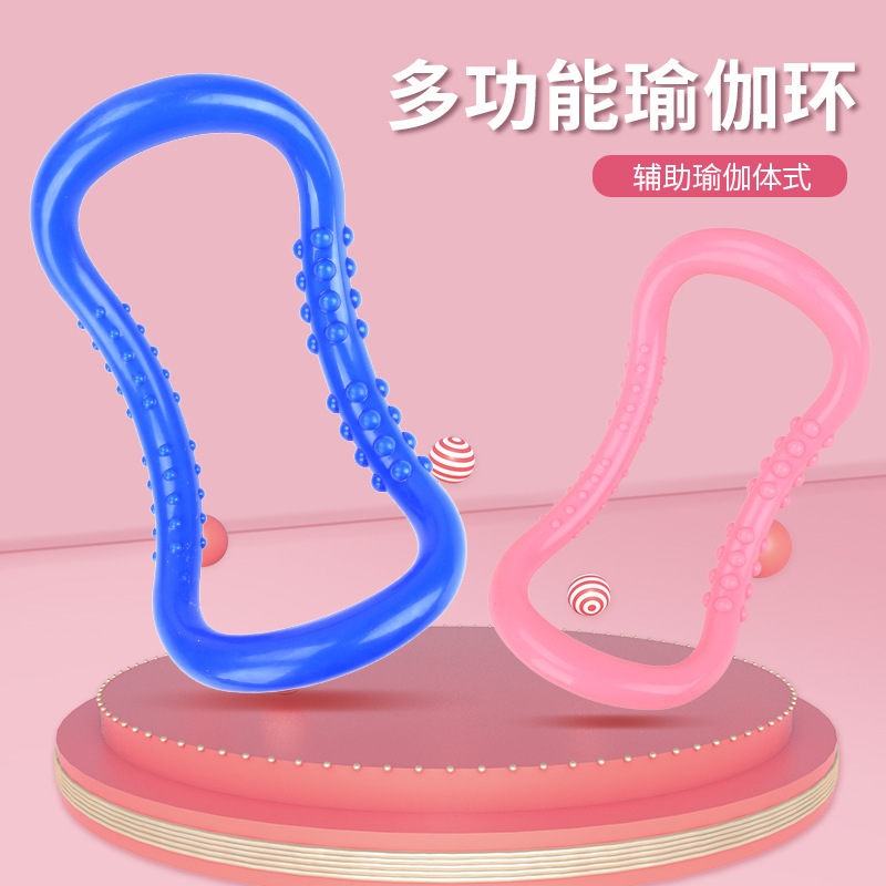 Yoga Ring Yoga Roller Stretch Bracelet Pilates Roller Stretch Band Fitness Back Opener Beauty Back Supplies Yoga Device