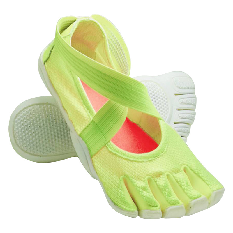 2019 New Fluorescent Green with Five Toe Health and Fitness Shoes Pilates Special Shoes Square Dance Five Toe Shoes